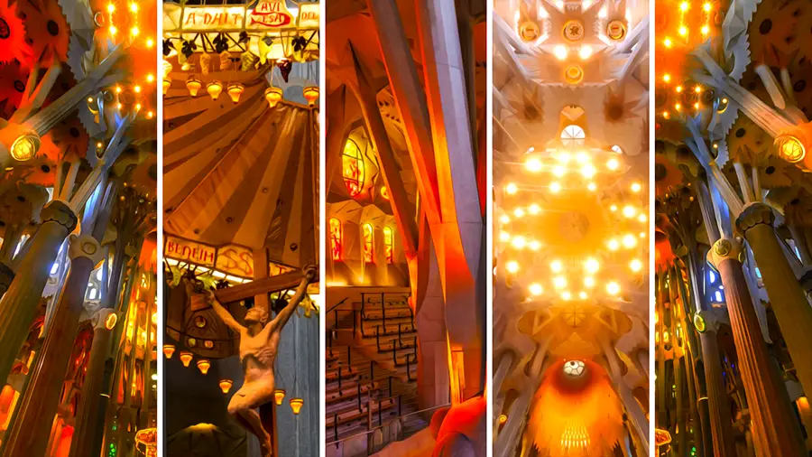 Barcelona Sagrada Familia church decorations
