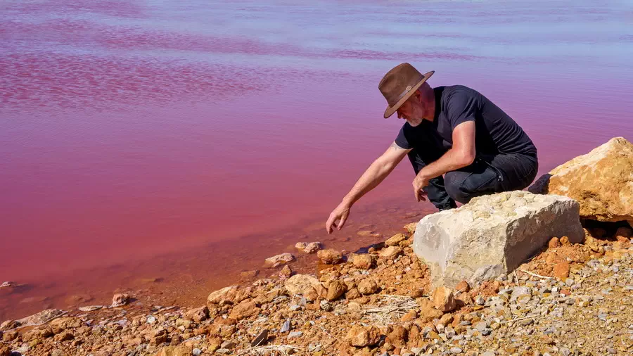 Pink lake in Torrevieja and La Mata