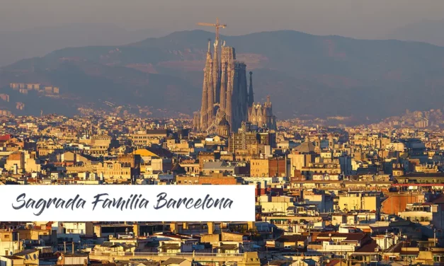Basilica Sagrada Familia famous temple in Barcelona