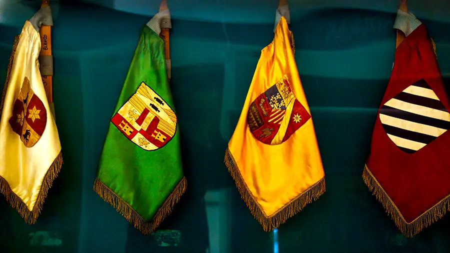 Museum in Cartagena flags