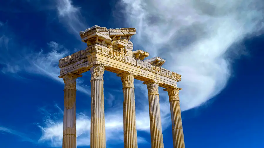 Ancient Ruins in Old Town of Side