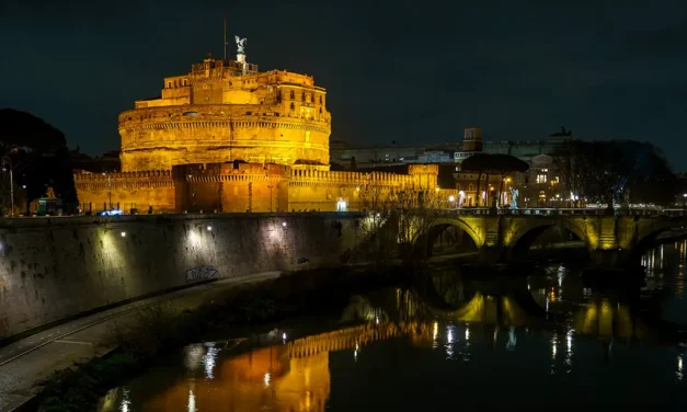 Castel Sant’Angelo and Hadrian’s former tomb in Rome