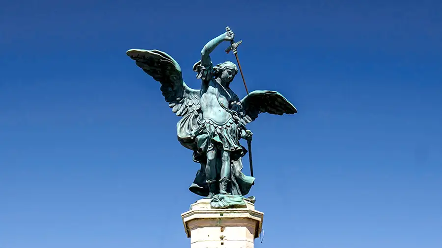 Statue of an angel from the top of the Castel Sant'Angelo in Rome.