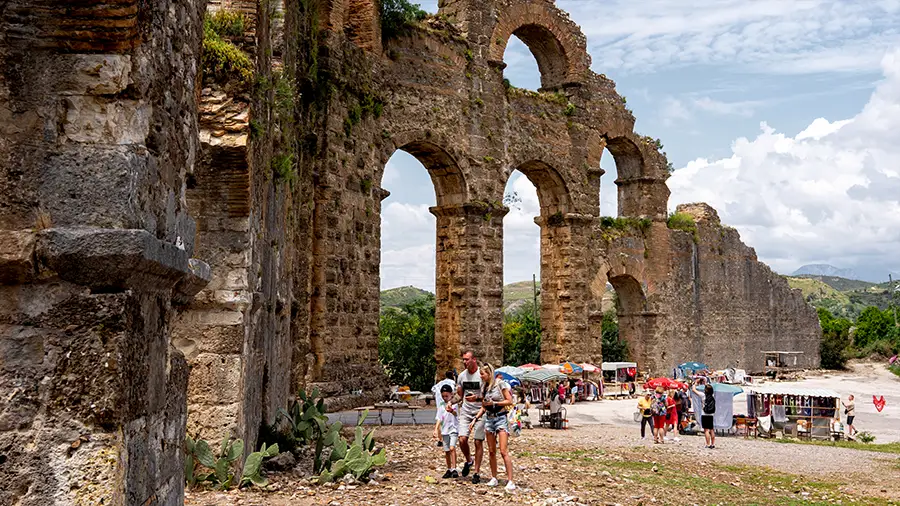 Roman aqueduct in Aspendos
