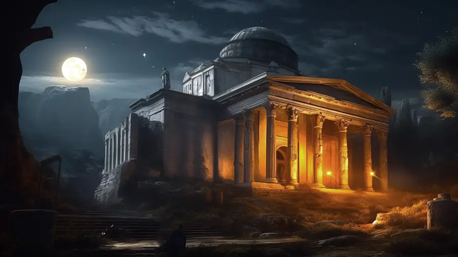 The Roman Forum in Rome AI