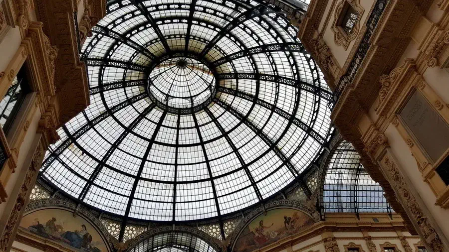 The entire roof of the Galleria Vittorio Emanuele II