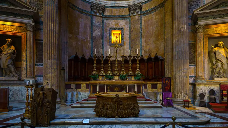 Pantheon in Rome inside the church