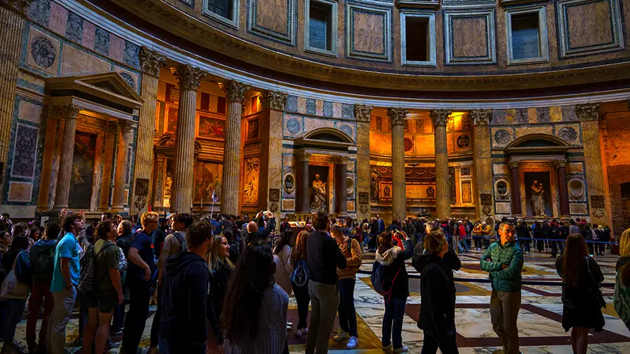 Pantheon in Rome, temple interior 