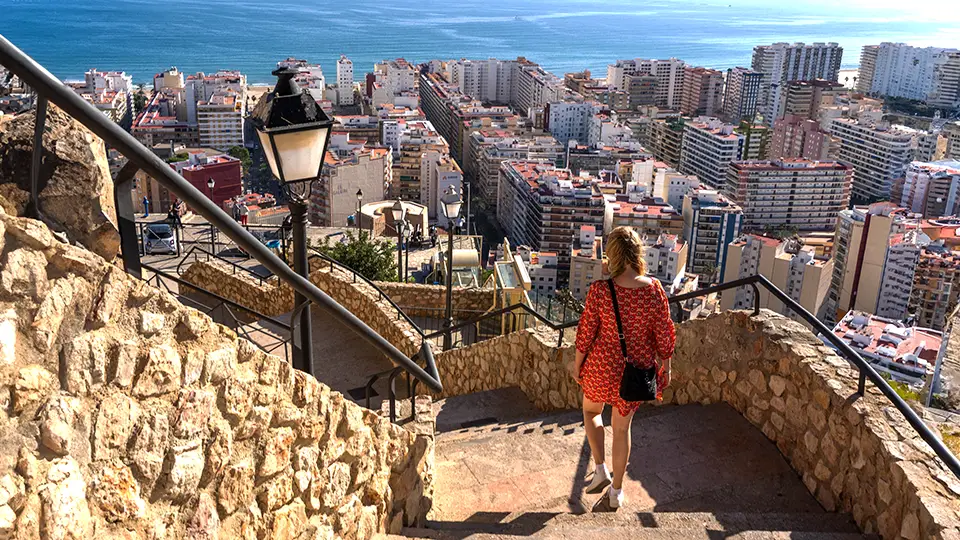 The view of the city and coastline below is the main attraction of this place.