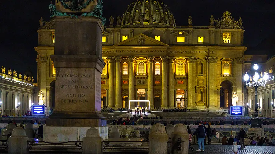 The obelisk from St. Peter's Square has survived to this day