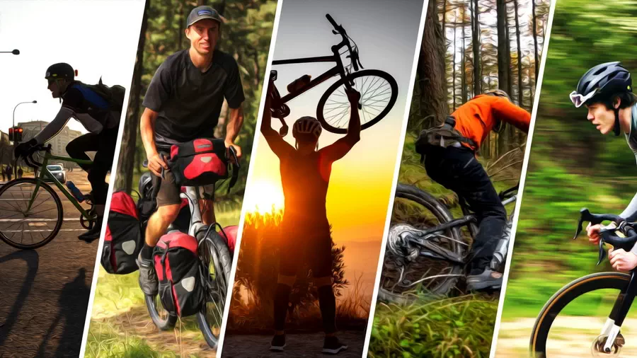 Cycling along routes at different times of the year