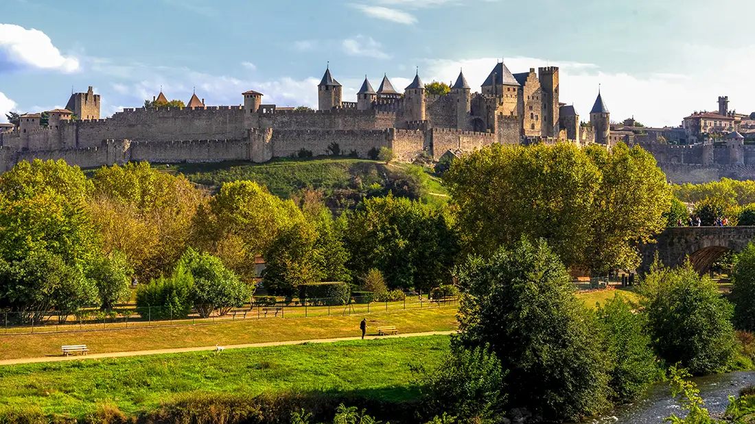 Carcassonne in France a medieval city and fortress