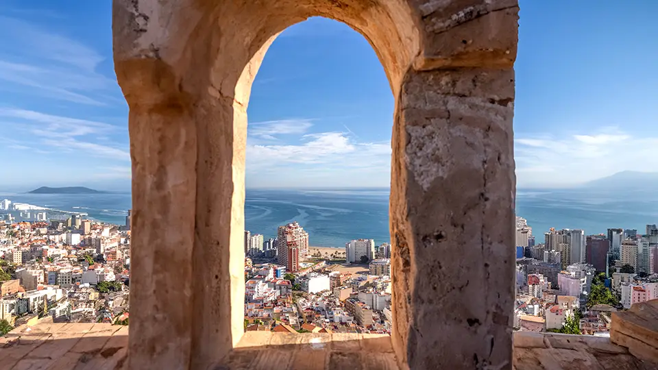 Cullera Castle city view