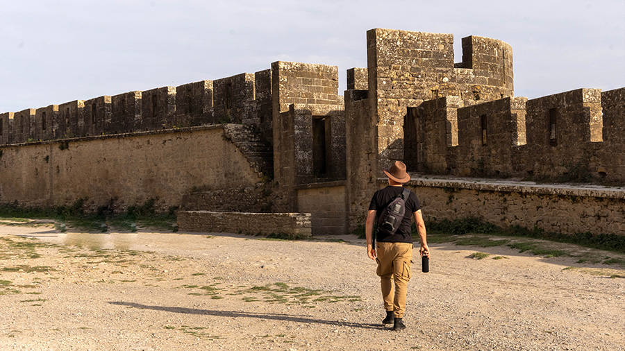 Defensive walls of Carcassonne Castle
