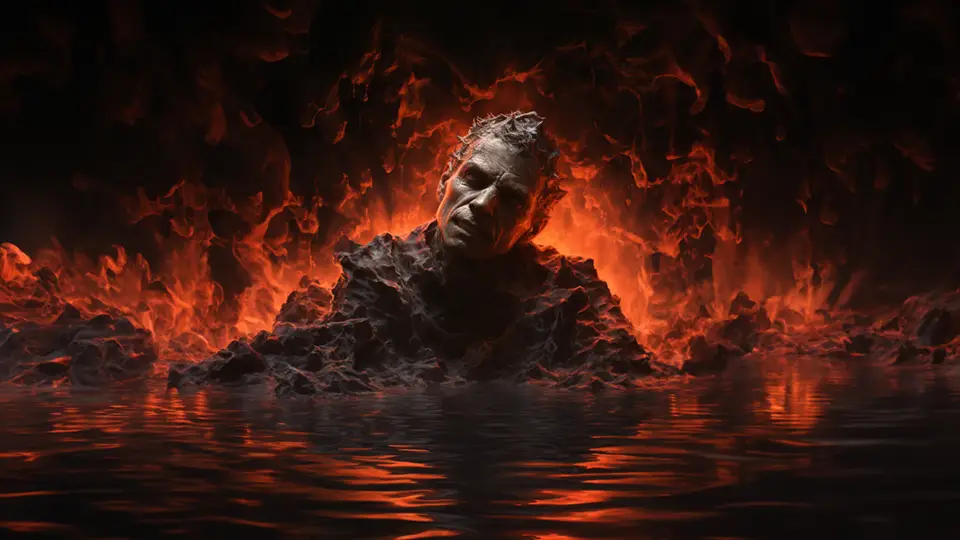 The devil in hell. A legend from England.