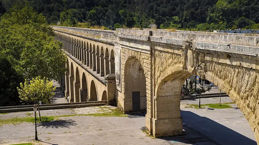 Montpellier in France and the Aqueduct of Saint Clement Aqueduc Saint-Clément