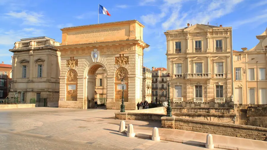 Montpellier and the Arc de Triomphe Porte du Peyrou