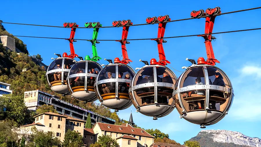Cable car to the Bastille in Grenoble