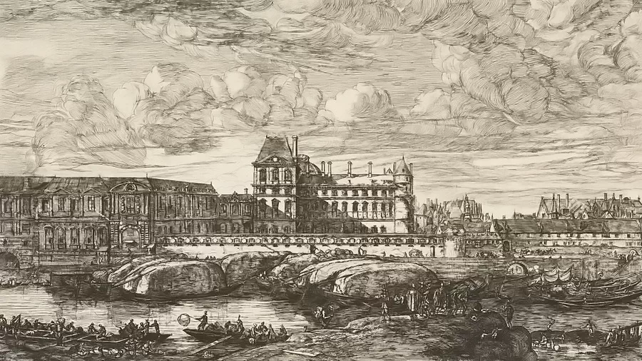 Louvre Museum in Paris, old artwork