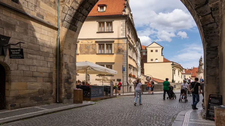Bridge towers at Charles Bridge in Prague
