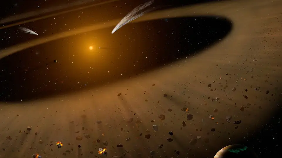 Space sun and planets AI