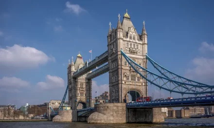 Tower Bridge in London, the famous drawbridge on the Thames
