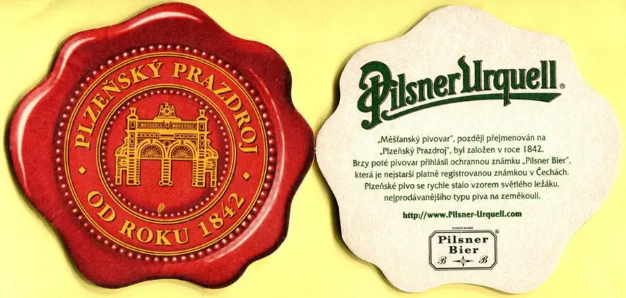 Beer coasters from the brewery in Pilzno