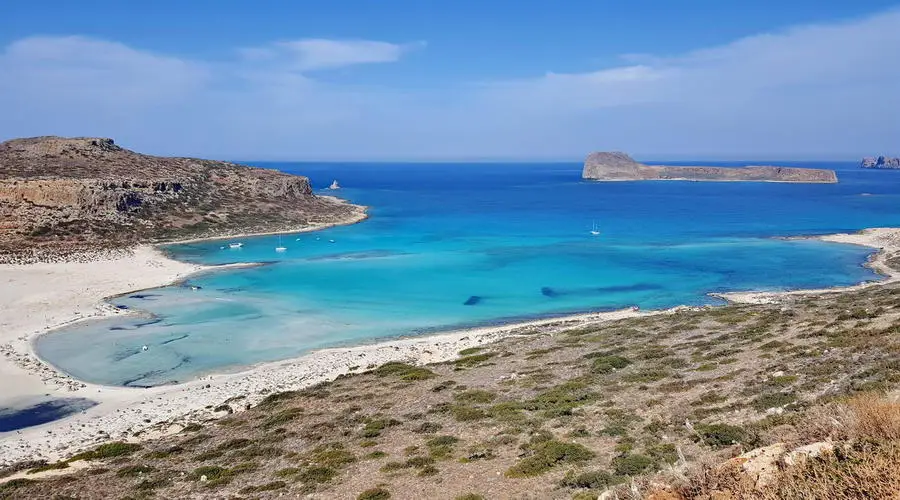 Balos in Crete has a beautiful beach and amazing views
