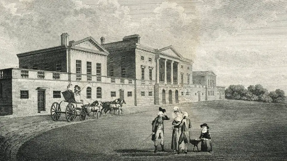 Basildon Park on the old engraving