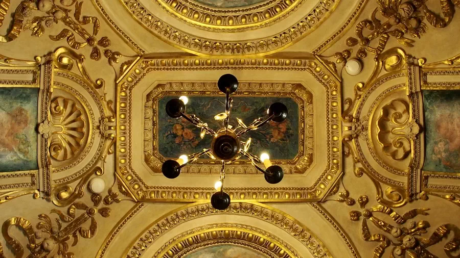 Wawel Royal Castle in Krakow ceiling.