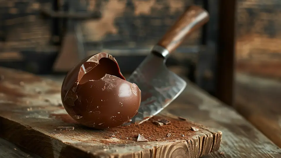 Interesting facts about chocolate. Sweet egg chocolate AI