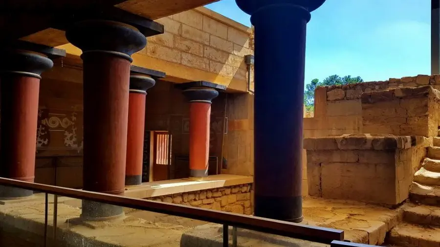 Knossos, on the Greek island of Crete, mythical ruins