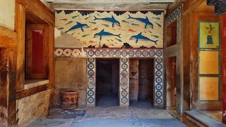 Knossos, on the Greek island of Crete, mythical ruins