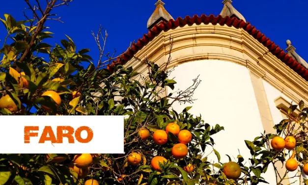 Faro in Portugal and its attractions, skull chapel and oranges