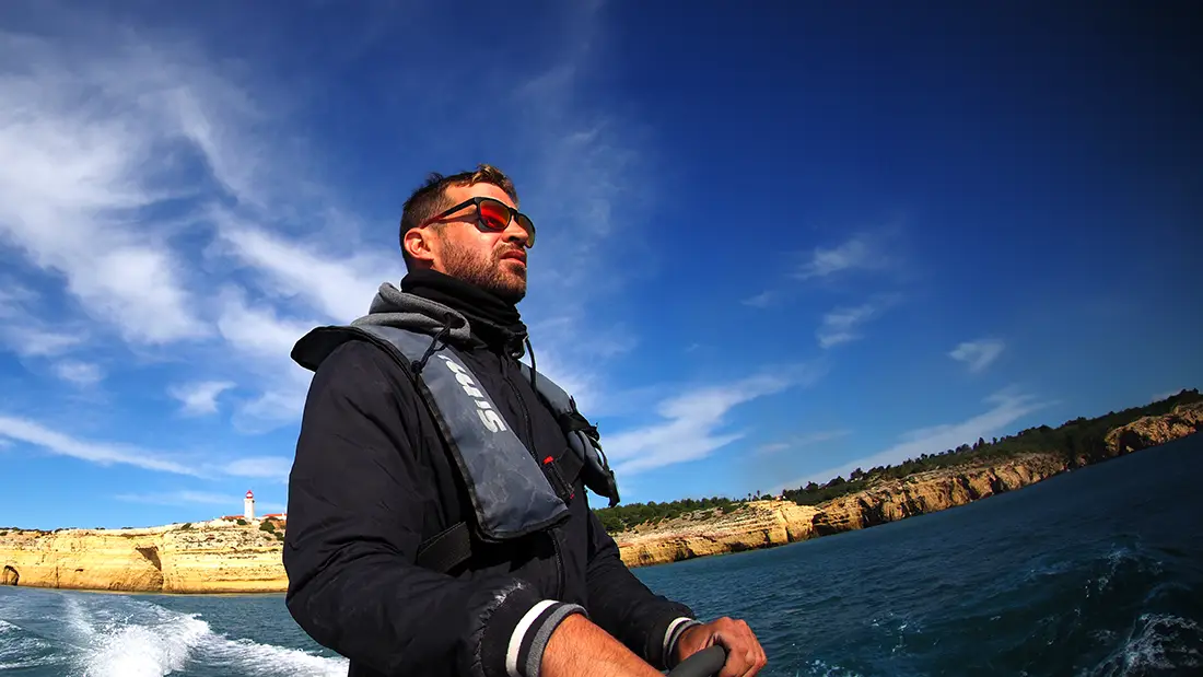 Algarve coast of Portugal with the Algar de Benagil cave