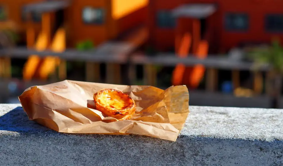 Pasteis de Natas sweet in Portugal.