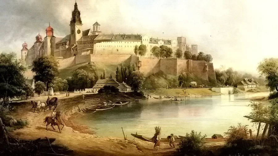Wawel Royal Castle in Krakow Poland painting