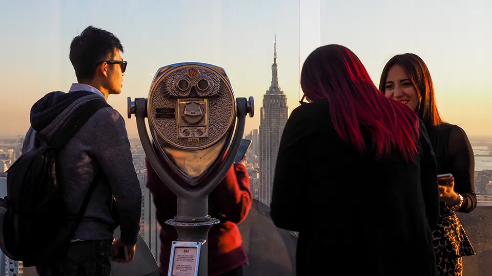 Rockefeller Center view from top of the rock in New York