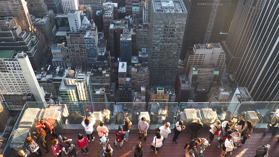 Rockefeller Center view from top of the rock in New York