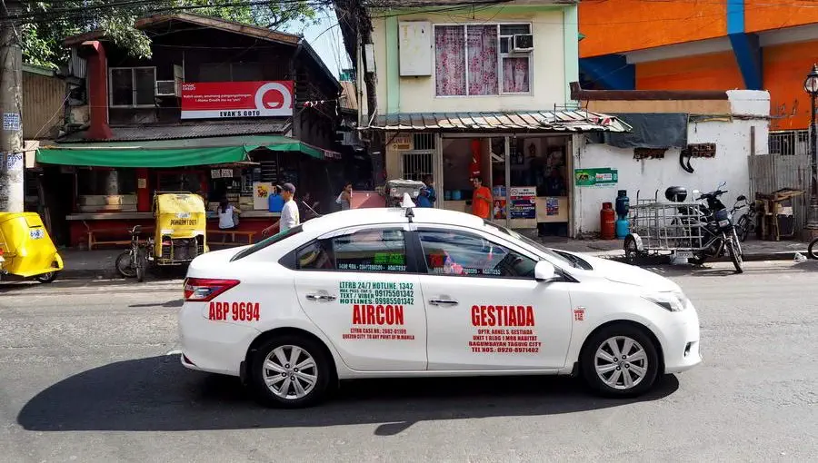Manila white taxi