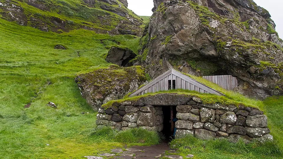 Iceland and flat in the rock
