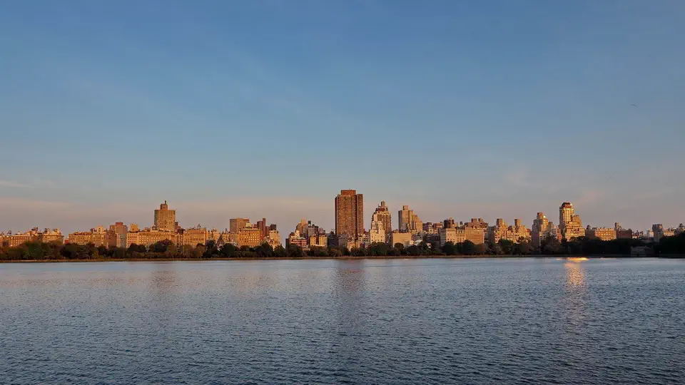 Central Park in New York sunset