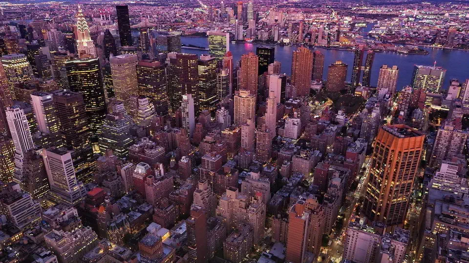 Empire State Building in New York USA, view of the city