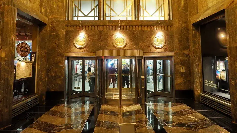 Empire State Building in New York USA, interior