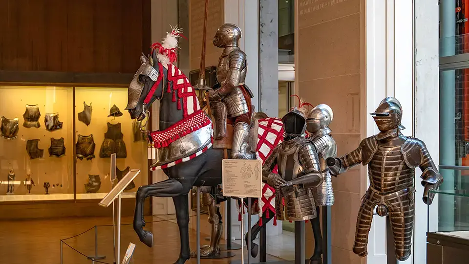 Fitzwilliam Museum in Cambridge. Knight's armour.