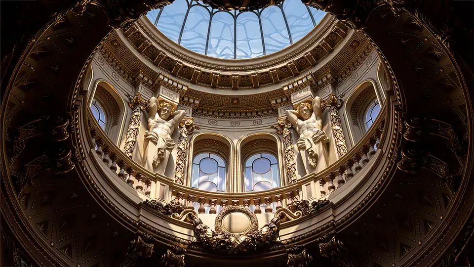 Fitzwilliam Museum in Cambridge, Palladian Entrance Hall and oculus