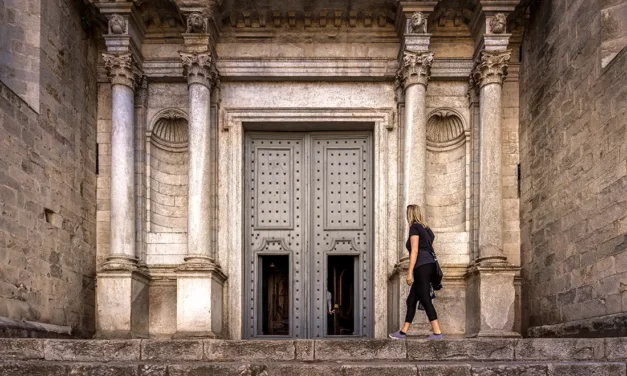 Girona Cathedral, a Spanish monument and tourist attraction
