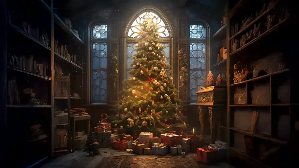 Christmas in England AI.