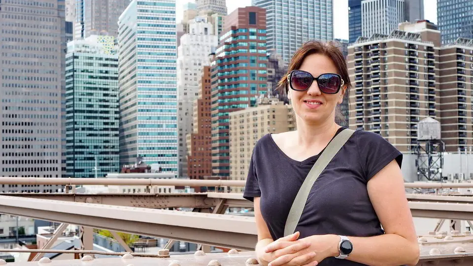 Brooklyn Bridge in New York.