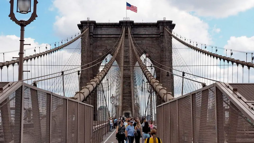 Brooklyn Bridge in New York.
